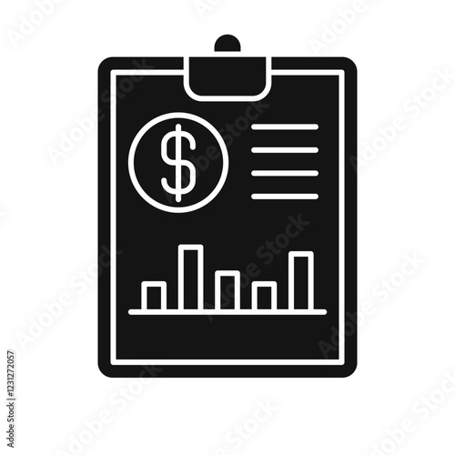 Financial report glyph icon