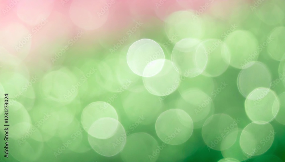Obraz premium 春のささやき 柔らかなピンクと緑の幻想的なグラデーション