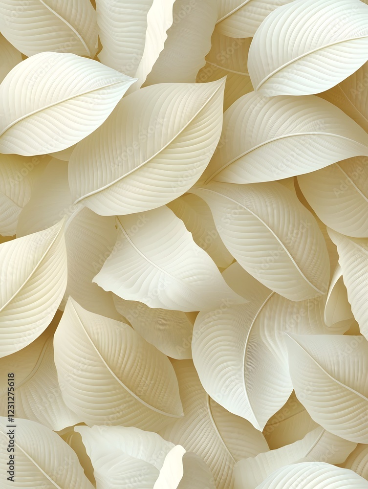 Seamless Abstract Decorative 3D Leaves Pattern Background for Digital Artwork and Premium Designs Seamless Abstract Decorative 3D Leaves Pattern Background for Digital Artwork and Premium Designs