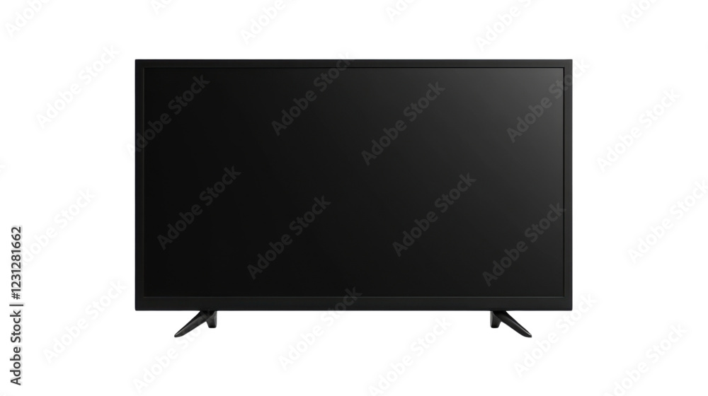 Naklejka premium Modern flat screen tv on transparent background