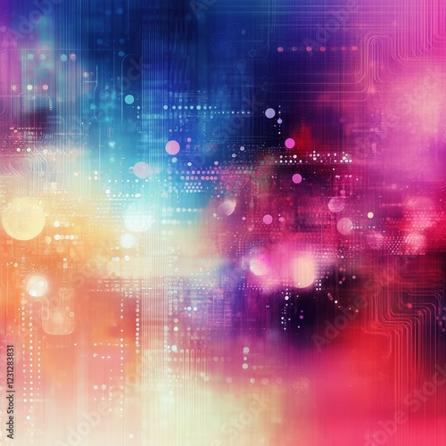 Wallpaper Mural Vibrant Abstract Digital Art with Dynamic Colors and Textured Patterns Torontodigital.ca