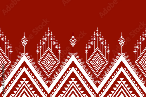 Geometric ethnic oriental seamless pattern traditional Design for background,carpet,wallpaper.clothing,wrapping,Batik fabric,Vector illustration.embroidery style - Sadu, sadou, sadow or sado
