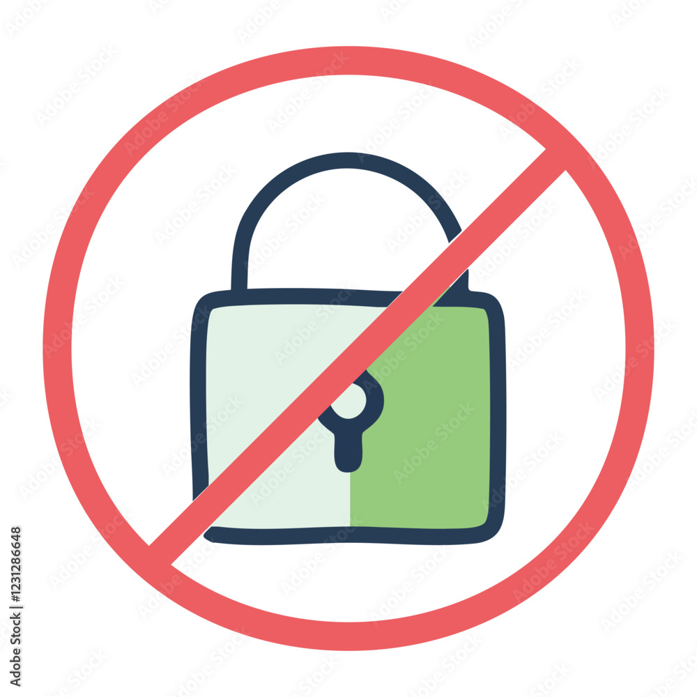 Padlock Icon Vector Illustration Padlock Icon Vector Illustration