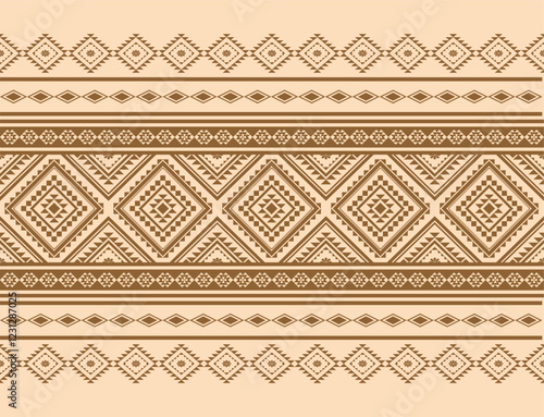 Geometric ethnic oriental seamless pattern traditional Design for background,carpet,wallpaper.clothing,wrapping,Batik fabric,Vector illustration.embroidery style - Sadu, sadou, sadow or sado