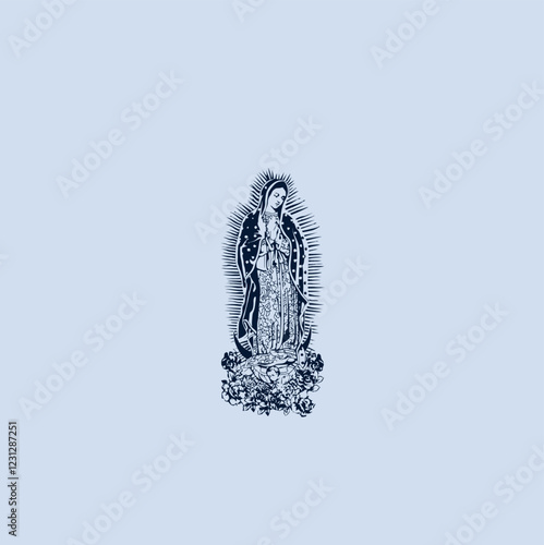 THESE HIGH QUALITY MOTHER MARIA VECTOR FOR USING VARIOUS TYPES OF DESIGN WORKS LIKE T-SHIRT, LOGO, TATTOO AND HOME WALL DESIGN