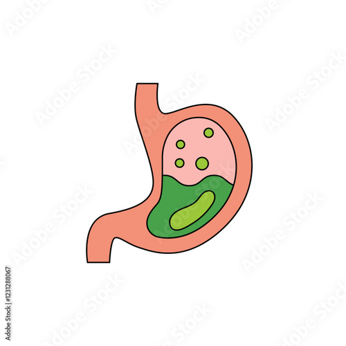 Food poisoning illustration