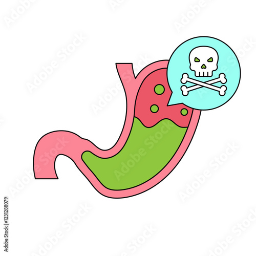 Food poisoning illustration