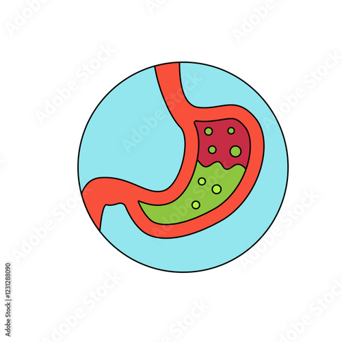 Food poisoning illustration