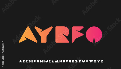 modern bold capital alphabet letter logo design
