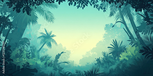 Anime woodland backdrop, fantasy scenery, enchanted trees, mystical landscape, magical nature setting, vibrant foliage, dreamy environment, whimsical illustration, cartoon wilderness