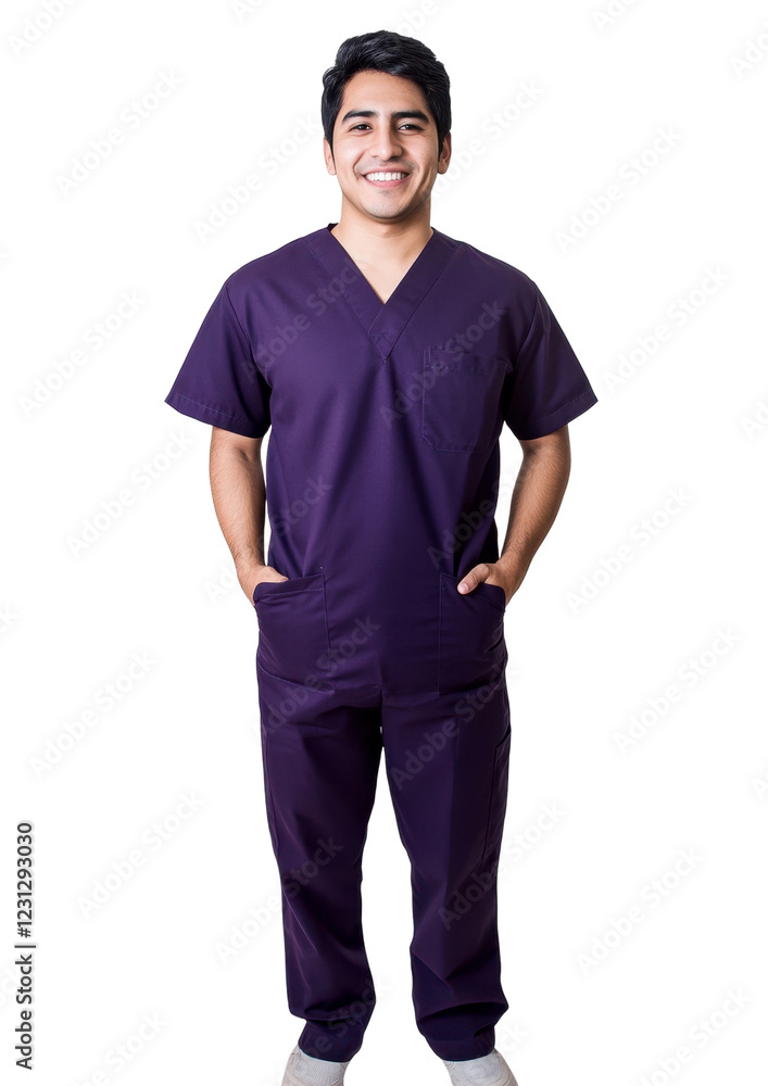 Fototapeta premium Free photo white background medical assistant nurse