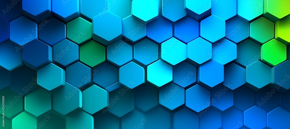 Geometric Rusty Hexagonal Design in Blue and Green, with Grunge Background Backdrop Geometric Rusty Hexagonal Design in Blue and Green, with Grunge Background Backdrop