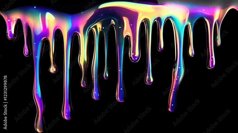 Colorful paint dripping isolated on white Colorful paint dripping isolated on white