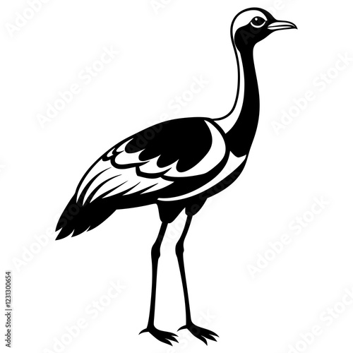 black crowned crane