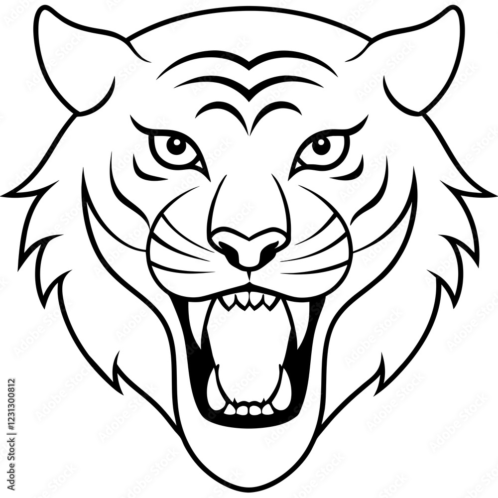 Obraz premium tiger head vector