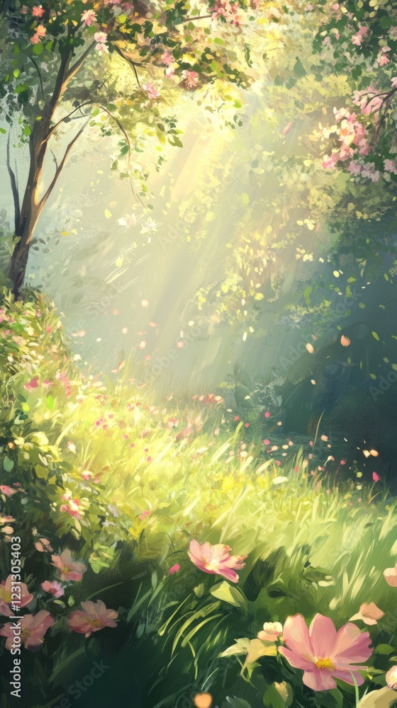 Enchanted Forest Meadow Painting Enchanted Forest Meadow Painting