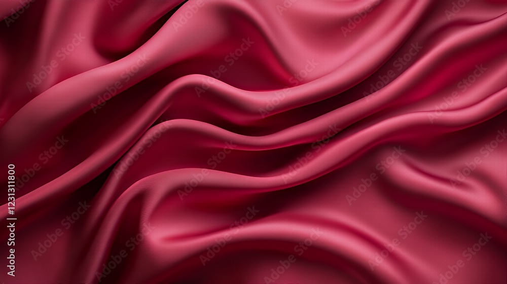 Obraz premium Deep Crimson Silk Fabric Draped Smoothly