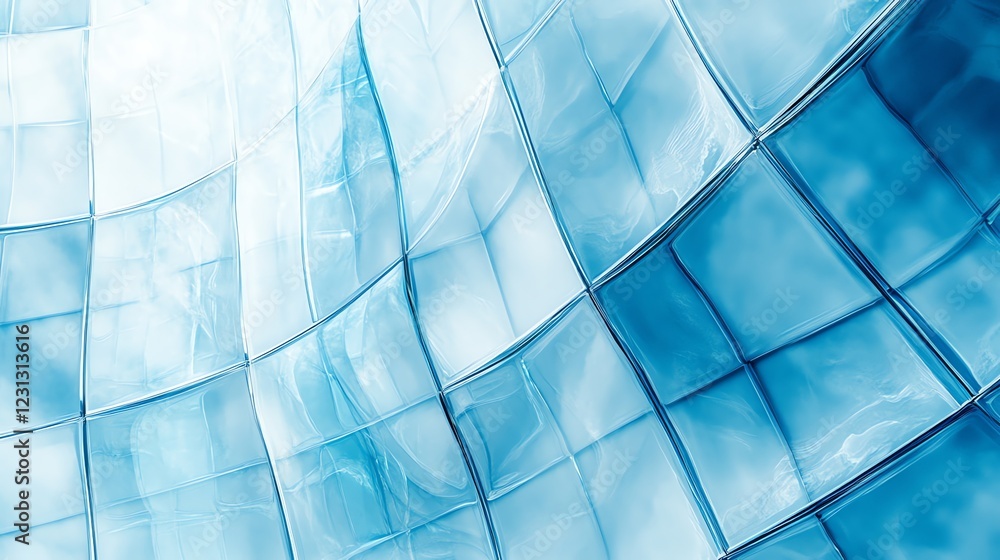 Blue glass curved background wallpaper in high quality, in the style focus on materials, transparent/ translucent medium, plasticien, chromatic sculptural slabs, Blue Blue glass curved background wallpaper in high quality, in the style focus on materials, transparent/ translucent medium, plasticien, chromatic sculptural slabs, Blue