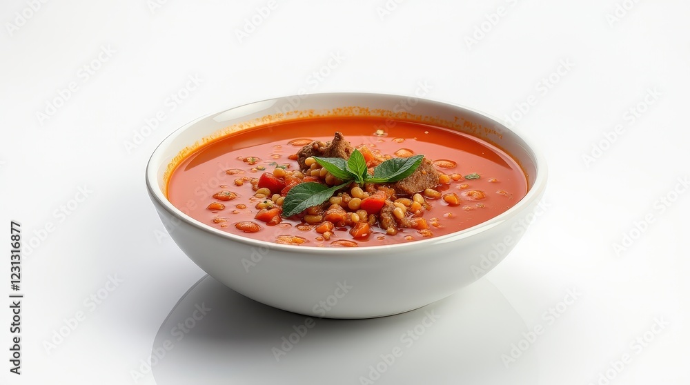 Vibrant bowl of chorba frik highlighting Algerian cuisine Vibrant bowl of chorba frik highlighting Algerian cuisine