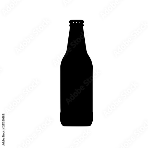 Black Beer Bottle Silhouette 
