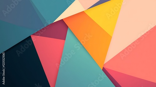 Abstract colorful geometric shapes background design