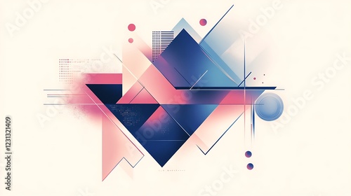 Abstract geometric shapes composition, background photo