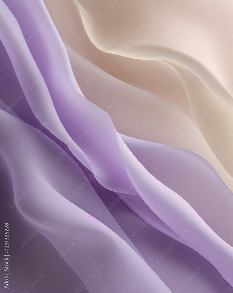 Obraz premium A muted lavender shifting into frosted soft beige frosted glass gradient background