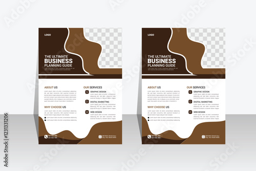 Modern Corporate professional business flyer vector template design set	