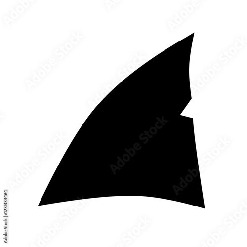 Shark fin silhouette 