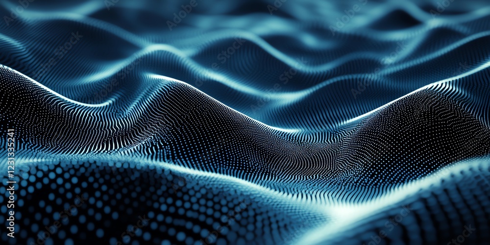 Abstract 3D wave background in light cyan and dark azure, perfect for banners, posters, and digital designs Abstract 3D wave background in light cyan and dark azure, perfect for banners, posters, and digital designs