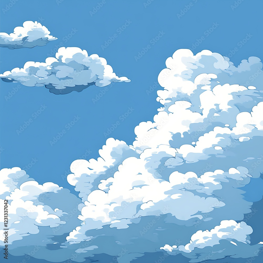 Daytime Cloudscape, Bright Sky, Ideal Background Daytime Cloudscape, Bright Sky, Ideal Background