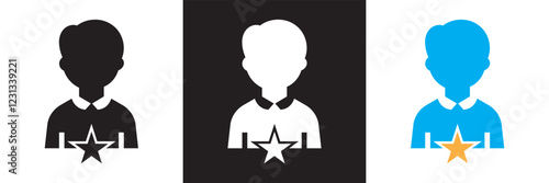 Expert icon set. Containing advice, competence, expertise, knowledge, skill, specialist, etc. isolated on white and black background. vector illustration. EPS 10