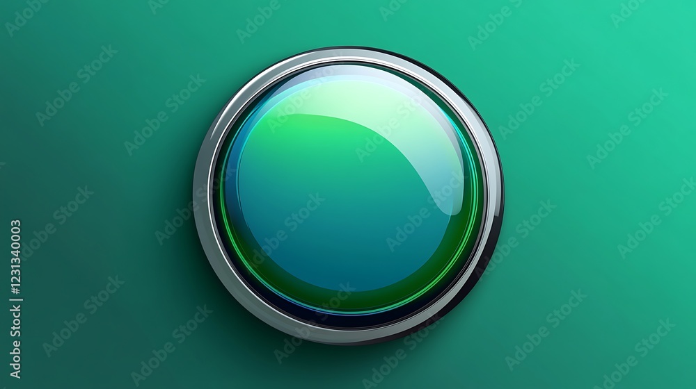 Abstract button graphic, teal and silver. Possible use for design elements Abstract button graphic, teal and silver. Possible use for design elements