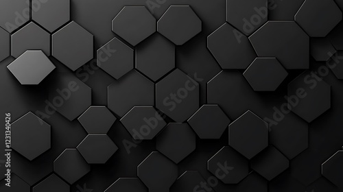 Abstract geometric hexagon pattern background.  Possible use Design element, wallpaper, technology backdrop photo