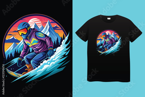 Winter sports t shirt design vector illustration