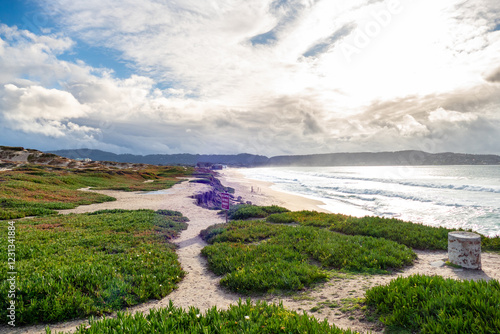 Sunset at the beach of Fort Ord Dunes State Park close to Monterey, California