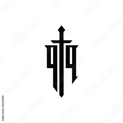 QQ monogram logo design letter text name symbol monochrome logotype alphabet character simple logo