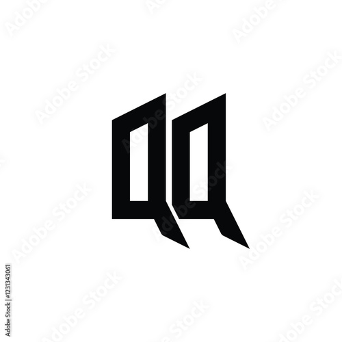 QQ monogram logo design letter text name symbol monochrome logotype alphabet character simple logo