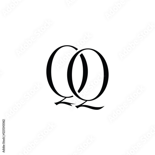 QQ monogram logo design letter text name symbol monochrome logotype alphabet character simple logo