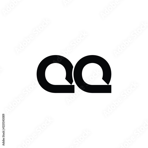 QQ monogram logo design letter text name symbol monochrome logotype alphabet character simple logo