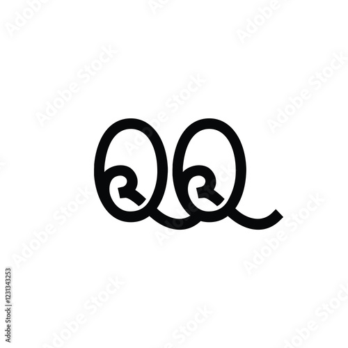QQ monogram logo design letter text name symbol monochrome logotype alphabet character simple logo