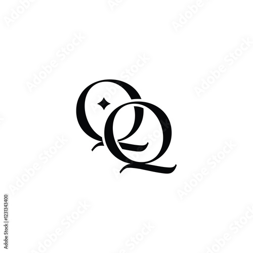 QQ monogram logo design letter text name symbol monochrome logotype alphabet character simple logo