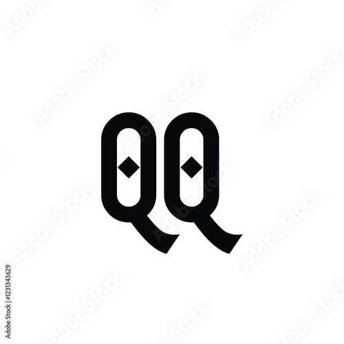 QQ monogram logo design letter text name symbol monochrome logotype alphabet character simple logo