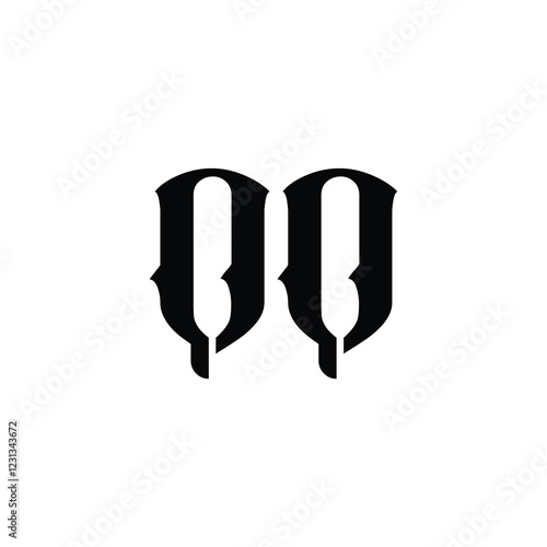 QQ monogram logo design letter text name symbol monochrome logotype alphabet character simple logo