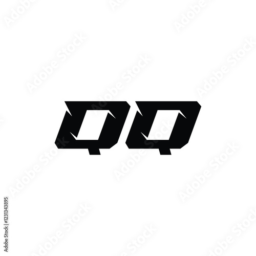 QQ monogram logo design letter text name symbol monochrome logotype alphabet character simple logo