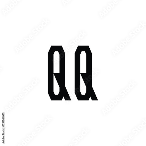 QQ monogram logo design letter text name symbol monochrome logotype alphabet character simple logo