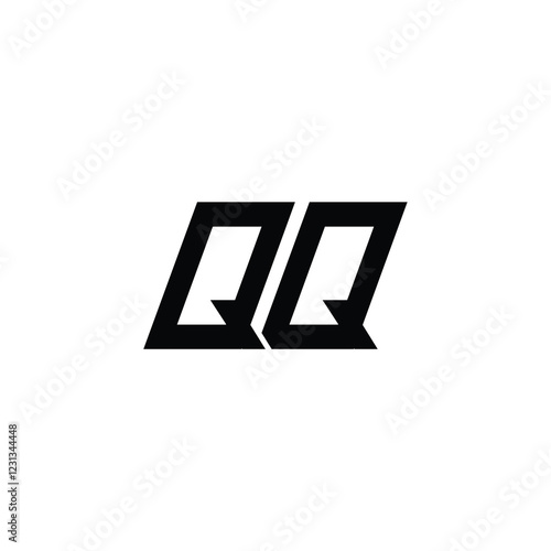 QQ monogram logo design letter text name symbol monochrome logotype alphabet character simple logo