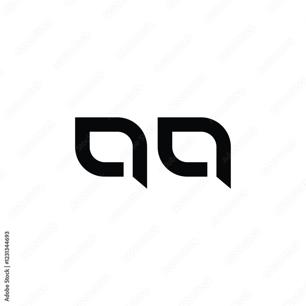 QQ monogram logo design letter text name symbol monochrome logotype alphabet character simple logo