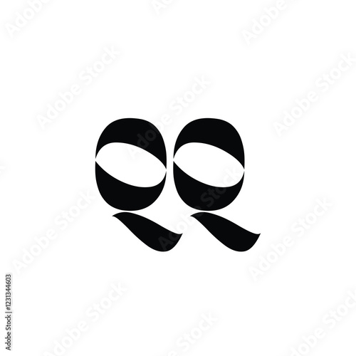 QQ monogram logo design letter text name symbol monochrome logotype alphabet character simple logo