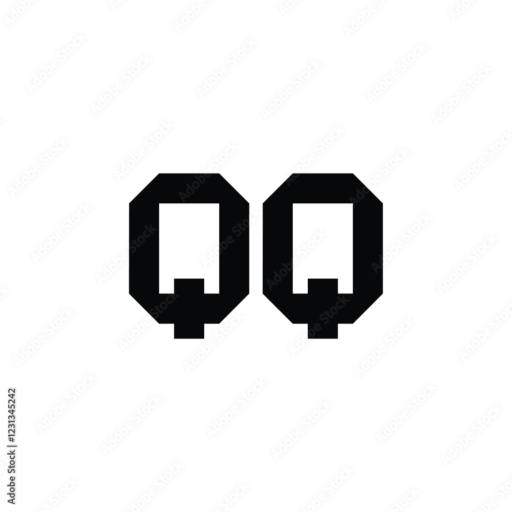 QQ monogram logo design letter text name symbol monochrome logotype alphabet character simple logo QQ monogram logo design letter text name symbol monochrome logotype alphabet character simple logo